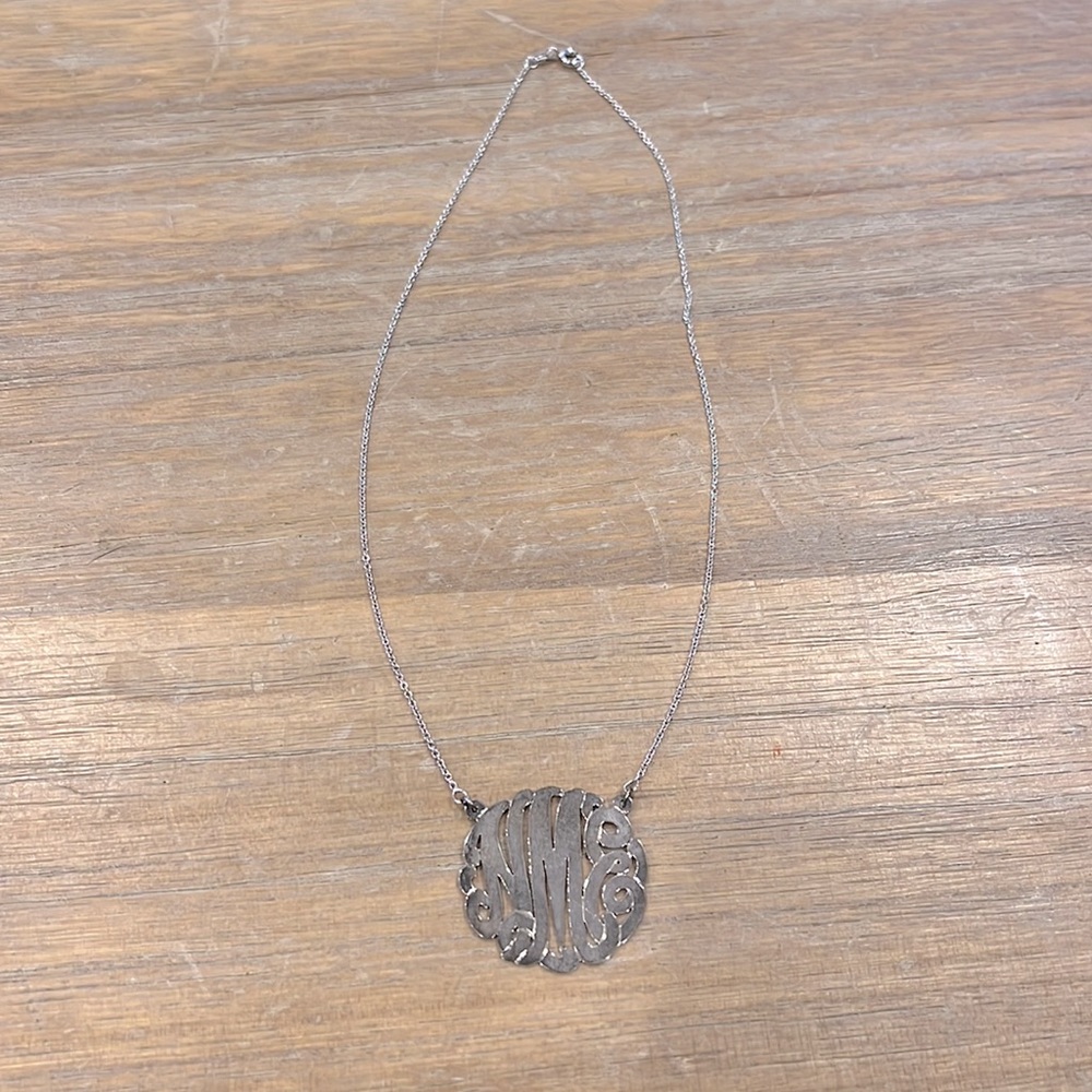 NEM monogram necklace silver